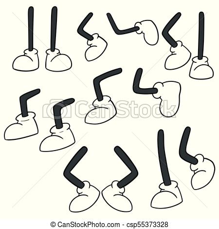 vector set of cartoon legs.