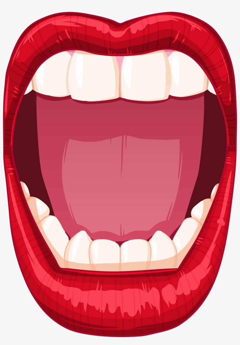 Open Mouth Png Banner Black And White Library.