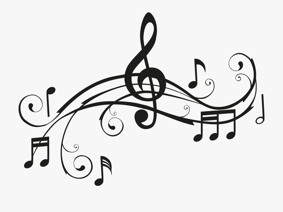 Music Notes Clipart Black And White.