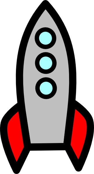 Cartoon Rocket Ship Clipart.