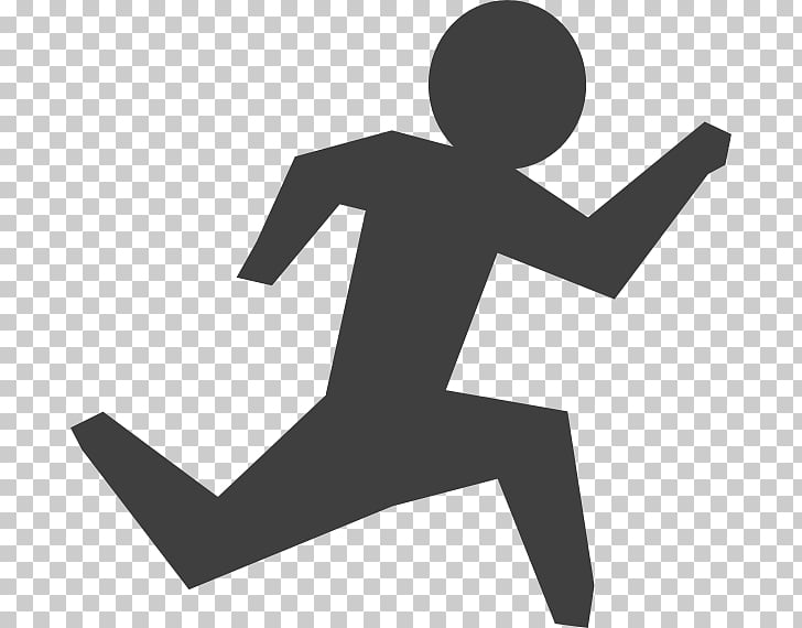 Cartoon Running , Silhouette Of Man Running PNG clipart.