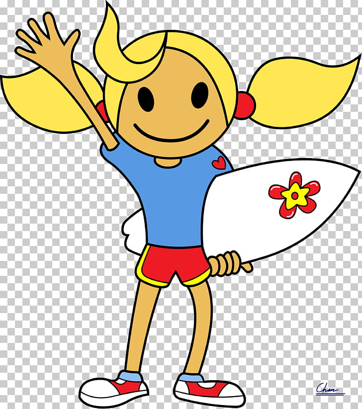 Cartoon Desktop , surf girl PNG clipart.