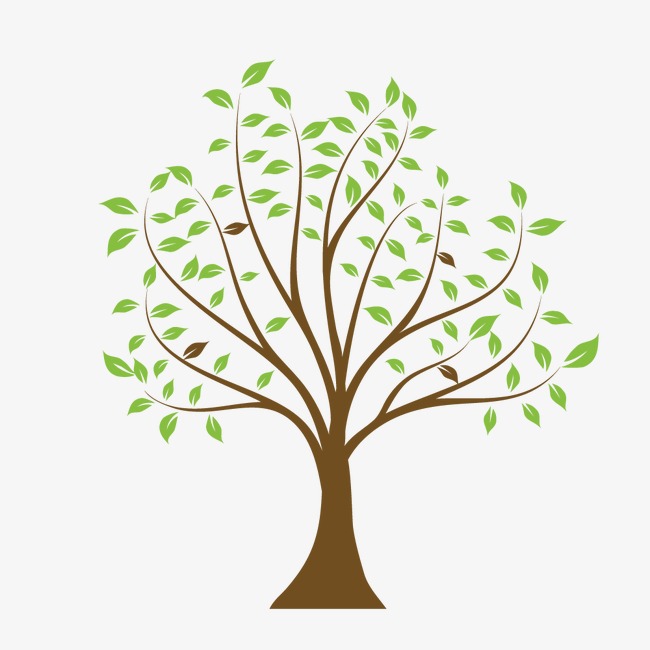 Download Free png Green Leaf Vector Tree, Decorative Pattern.