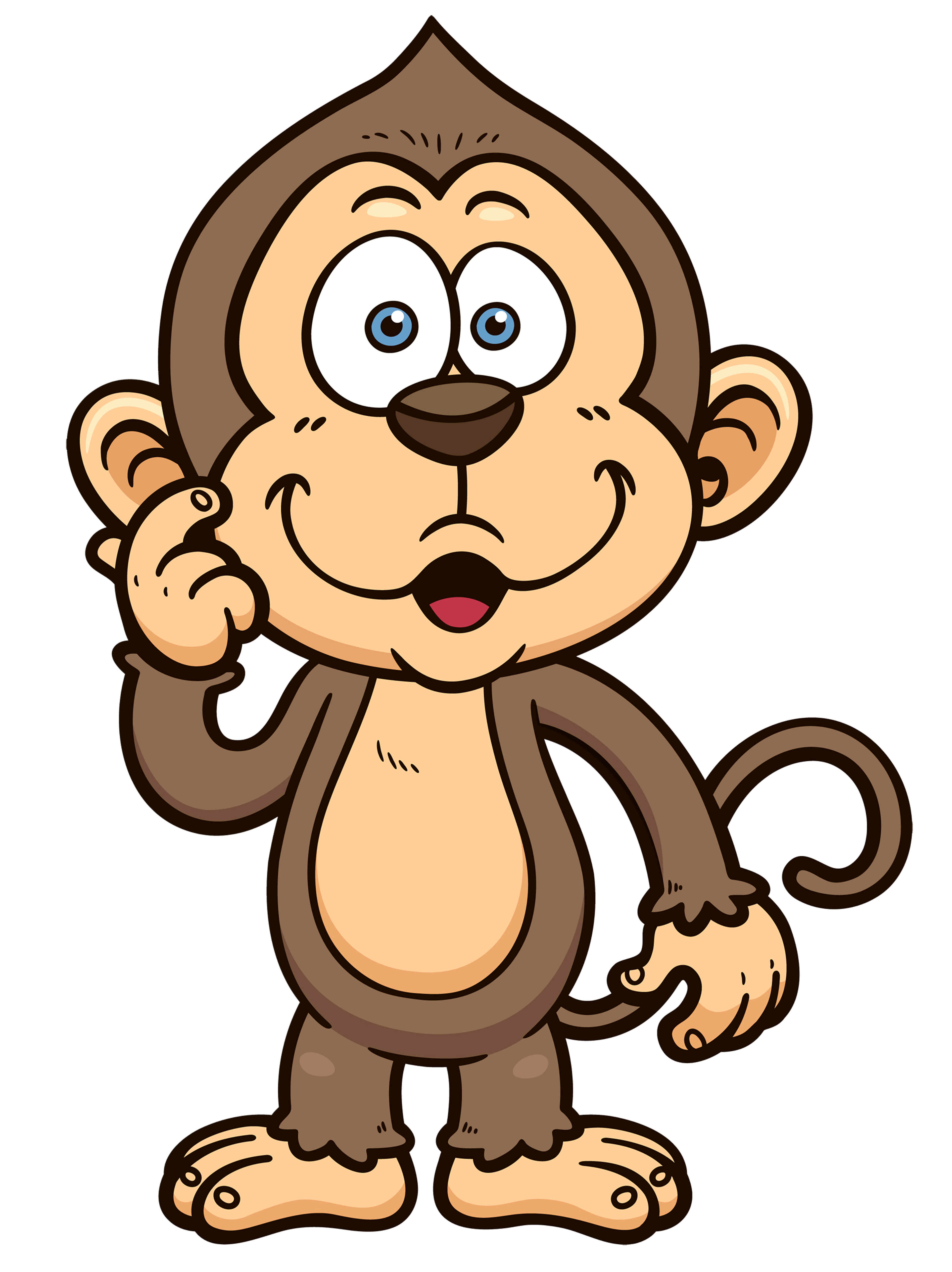 Monkey Cartoon PNG Clipart Image.