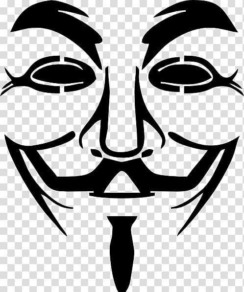 Anonymous Mask Drawing transparent background PNG clipart.