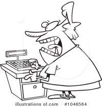 √ Cashier Coloring Page.