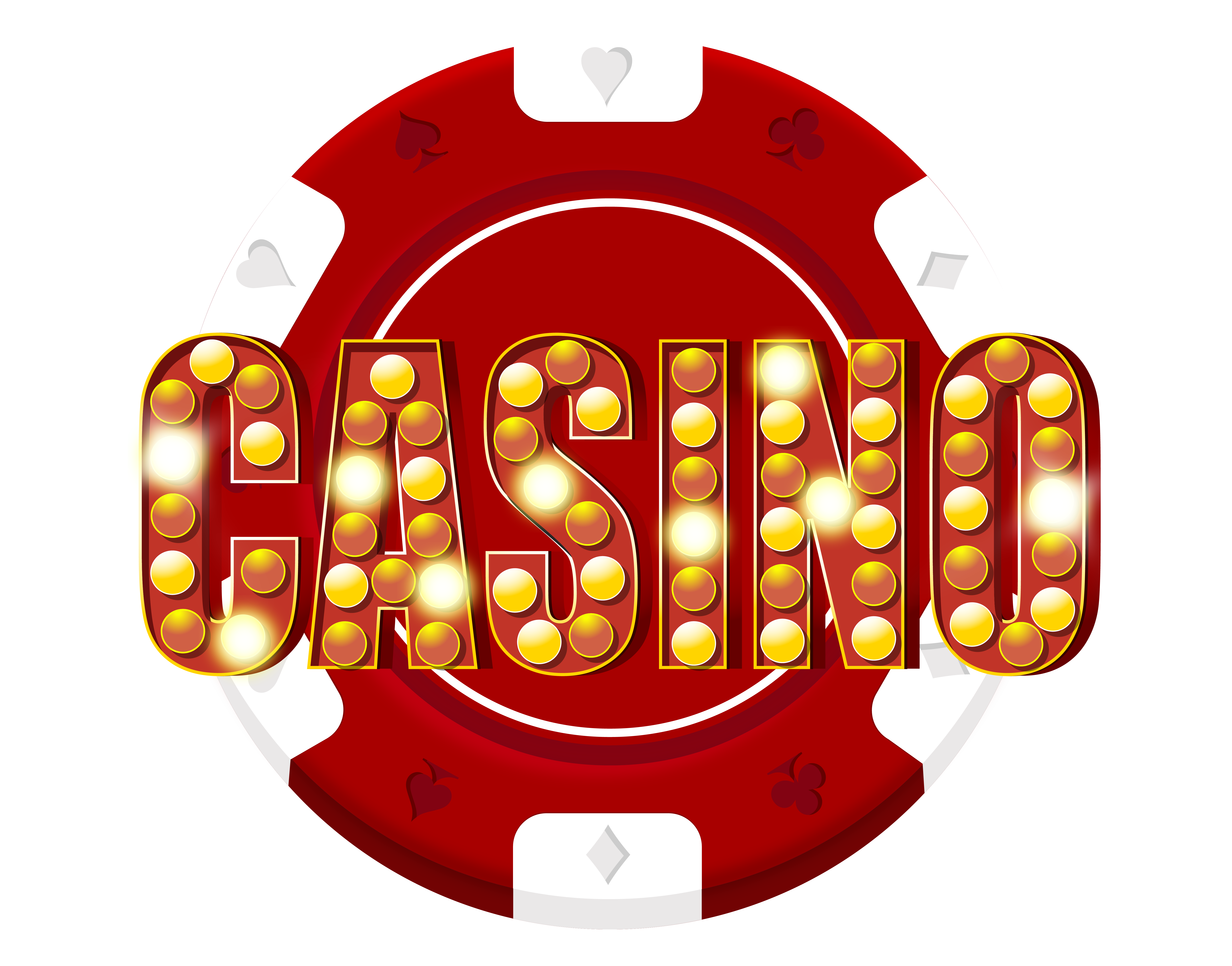Red Casino Chip Decoration PNG Clip Art.