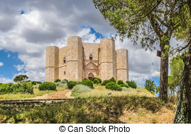 Stock Photo of Historic and famous Castel del Monte in Apulia.