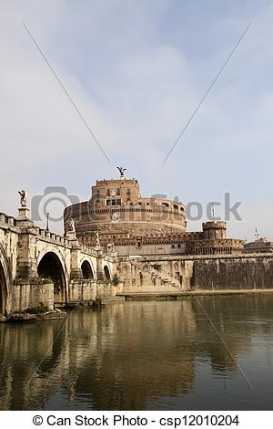 Stock Photography of Castel Sant' Angelo, Rome, Italy csp12010204.