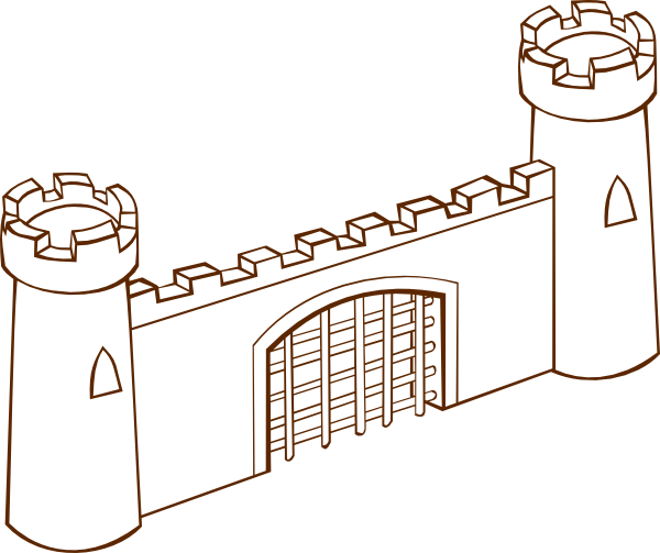 Castle gate clipart.