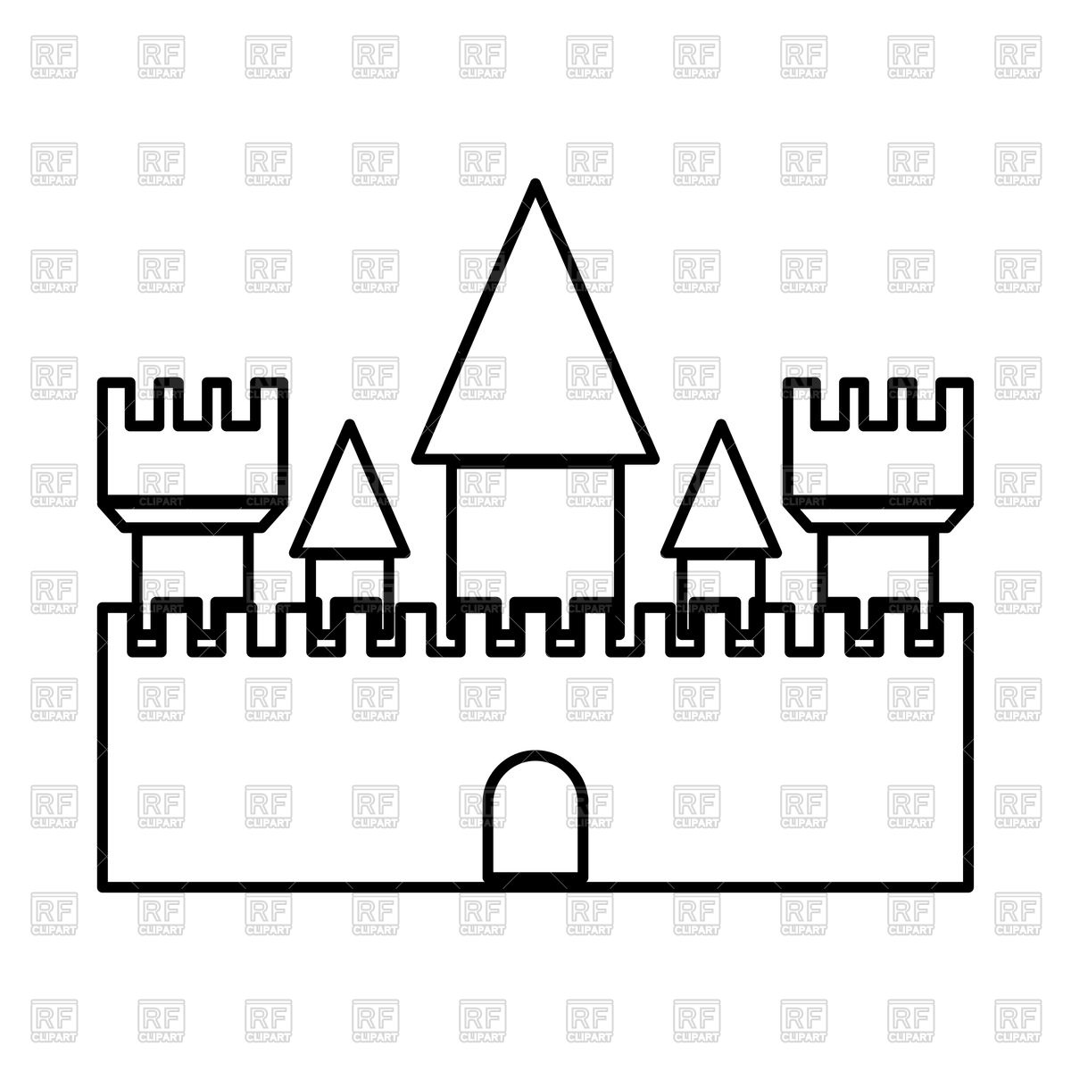 Castle outline Stock Vector Image.