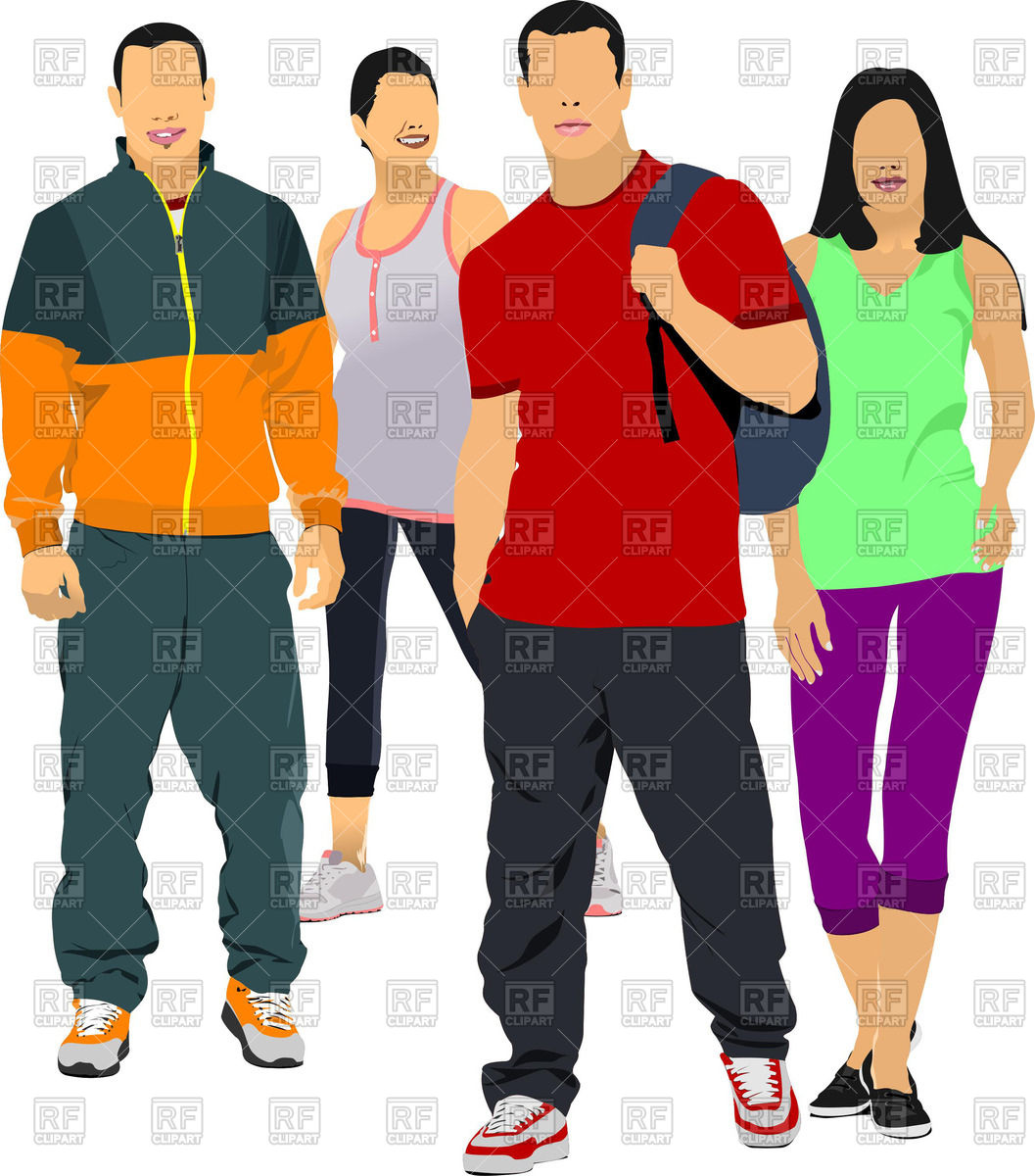 Man in casual clothing clipart.