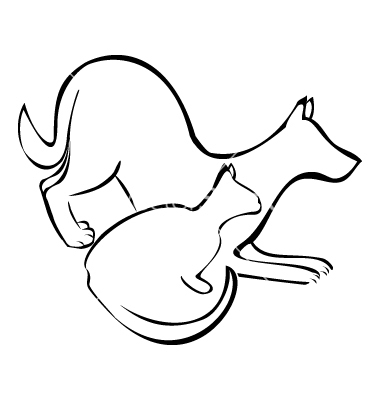 Dog And Cat Silhouette Clip Art Free.