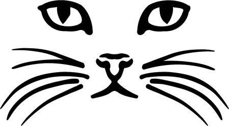 Cat face clipart black and white 3 » Clipart Station.