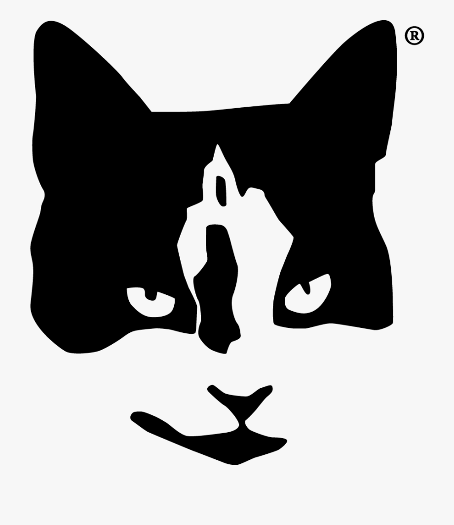 Cat Head Silhouette Clipart.