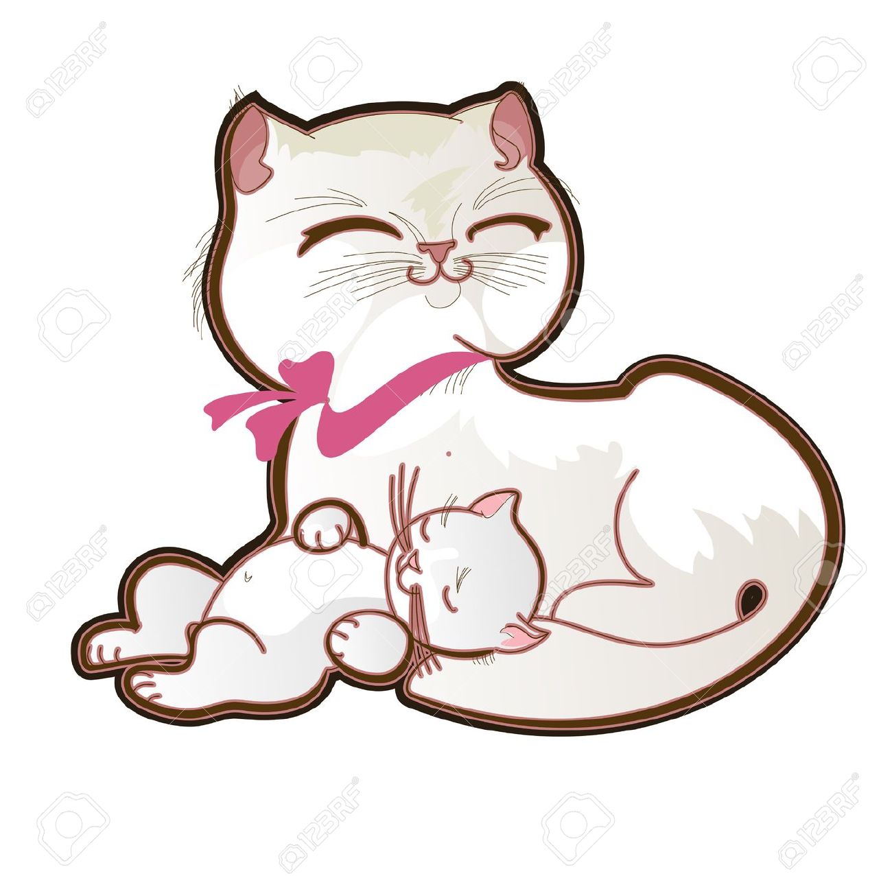 Mother Cat Clip Art.