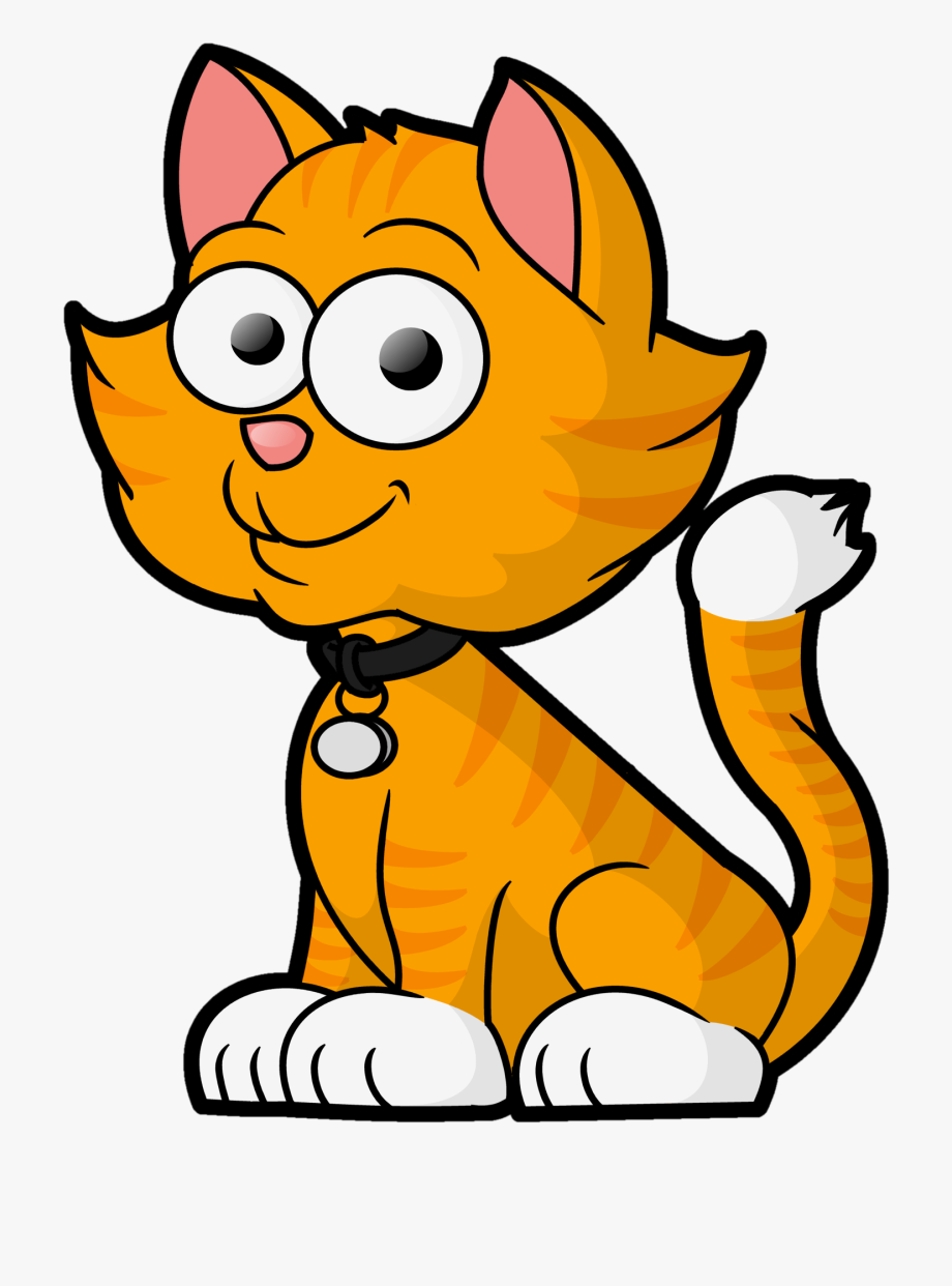 Free Cartoon Cat Vector Clip Art.