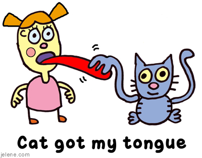 Cat got your tongue clipart.