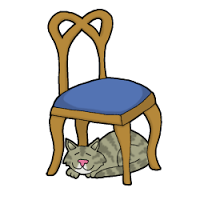 Cat Under The Table Clipart.