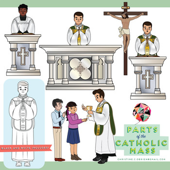 Parts of the Catholic Mass Clip Art Set.