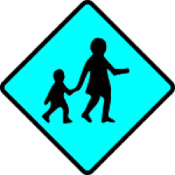 caution children crossing.