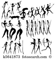 Cave painting Clip Art Vector Graphics. 271 cave painting EPS.