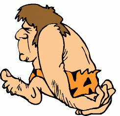 Cave man and woman clipart.