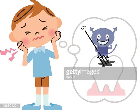 Boy of the cavity Clipart Image.