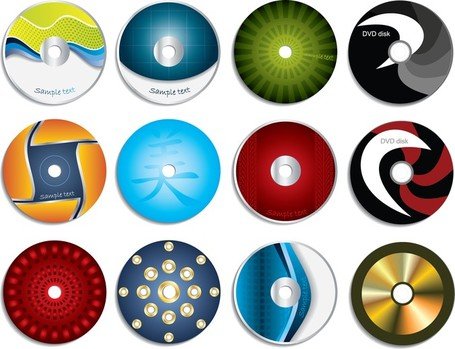 Cd Labels Vector Graphic Set Clipart Picture Free Download.