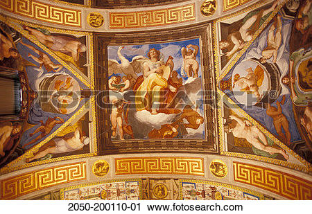 Stock Photography of Spain, El Escorial, Ceiling fresco. 2050.