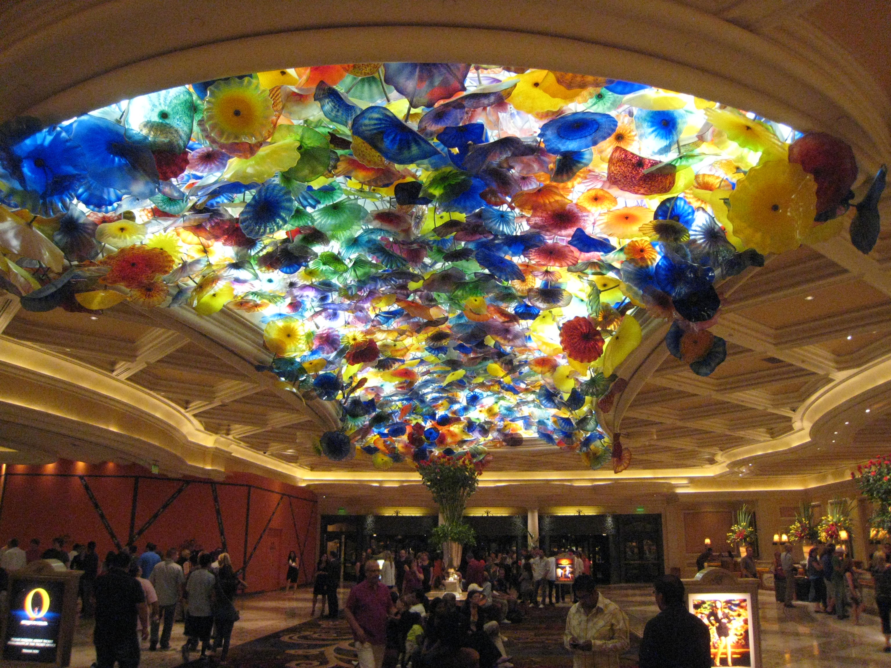 Bellagio lobby ceiling.