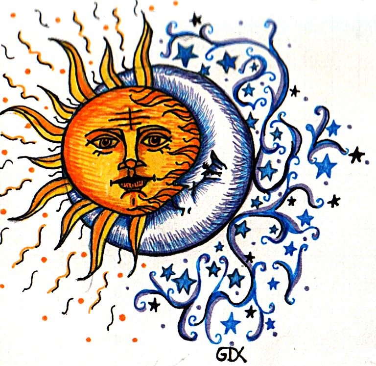 Pix For Celestial Sun And Moon Art.