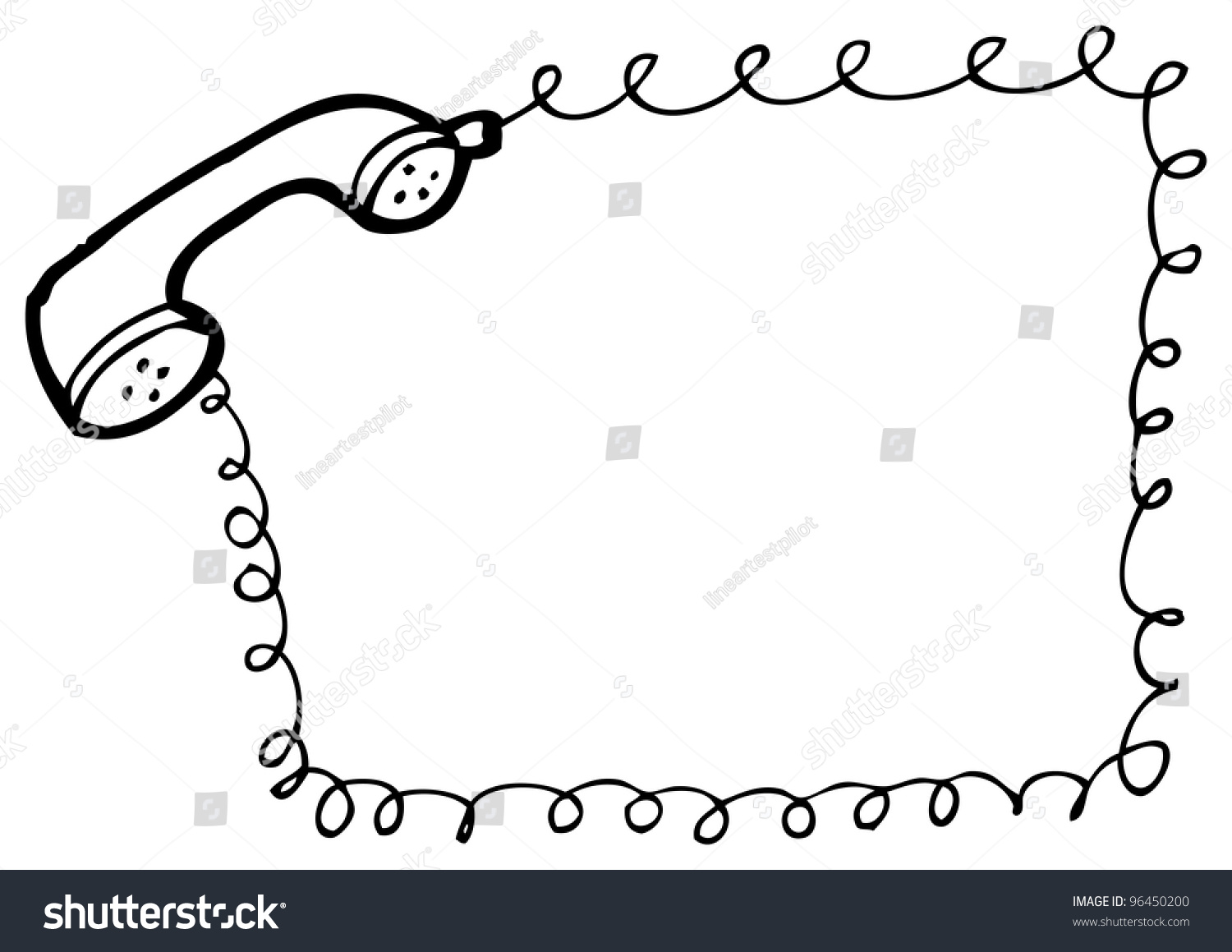 Cartoon Telephone Border Decoration Stock Illustration 96450200.