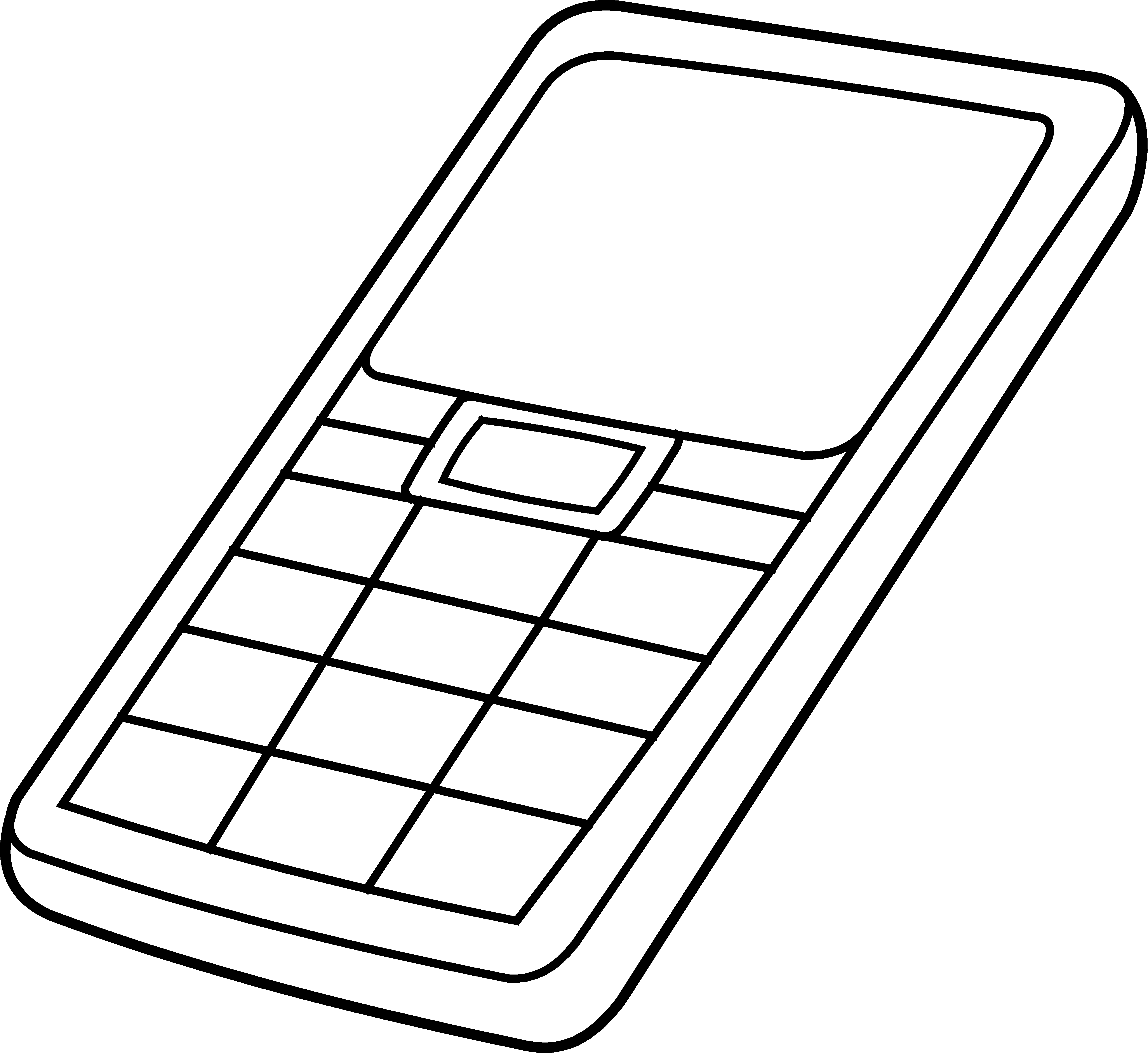 Cell phone clipart black and white 6 » Clipart Station.