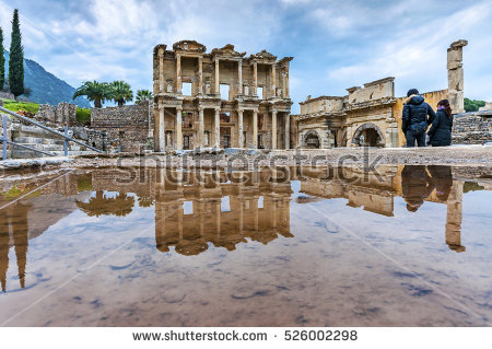 Library Of Celsus Stock Photos, Royalty.