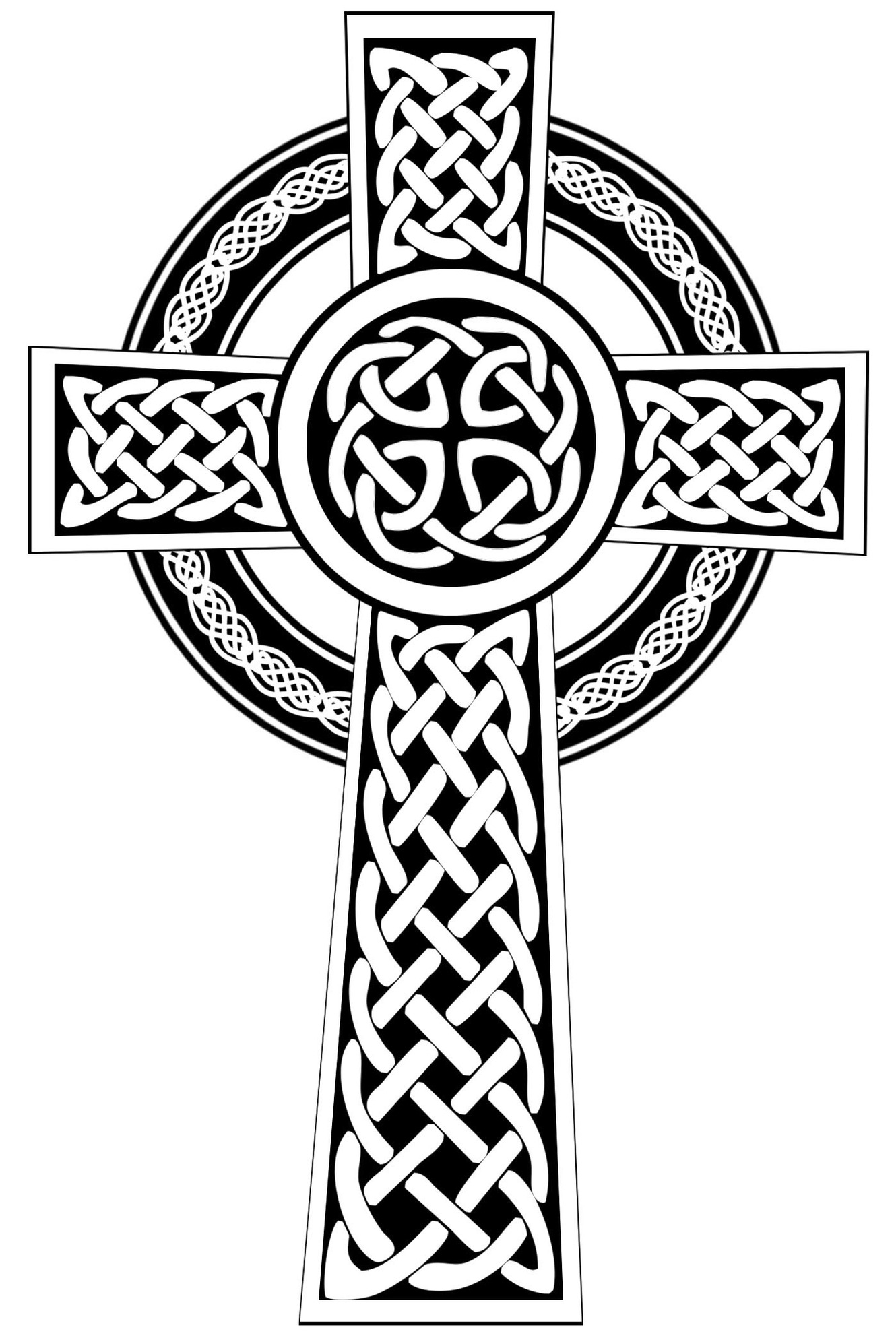 Drawings Of Celtic Crosses Cross Line Cliparts.