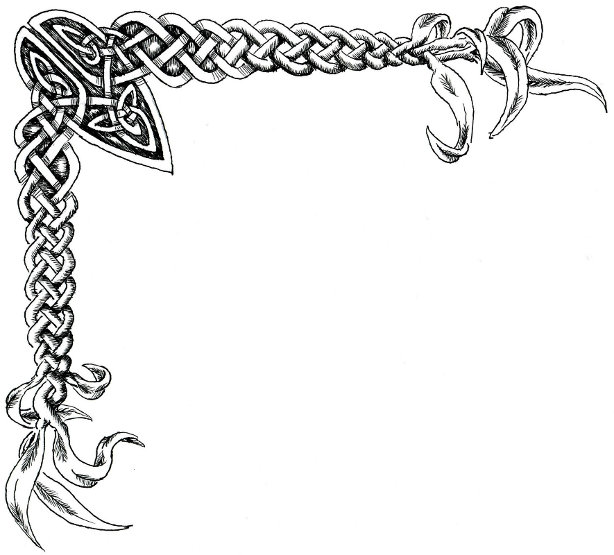 Celtic Knot Border Corner free image.