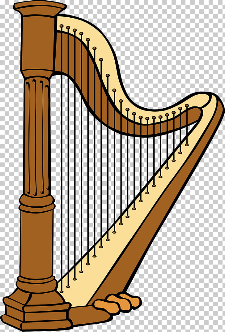 Celtic harp , Musical instruments PNG clipart.