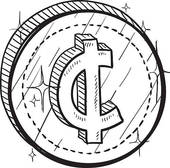 Cent Symbol Clip Art.