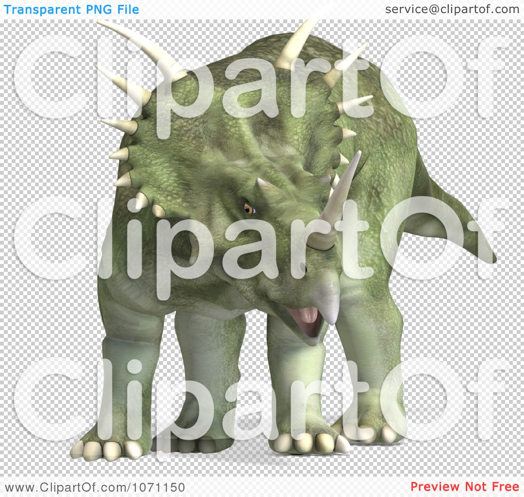 Clipart 3d Prehistoric Ceratopsian Styracosaurus Dinosaur 1.