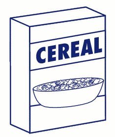 Milk and cereal spilled clipart.