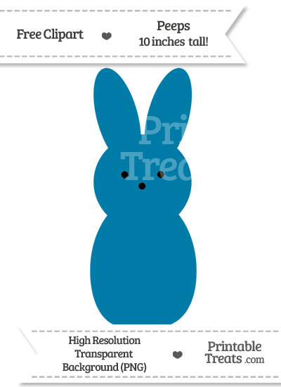 Cerulean Blue Peeps Clipart — Printable Treats.com.