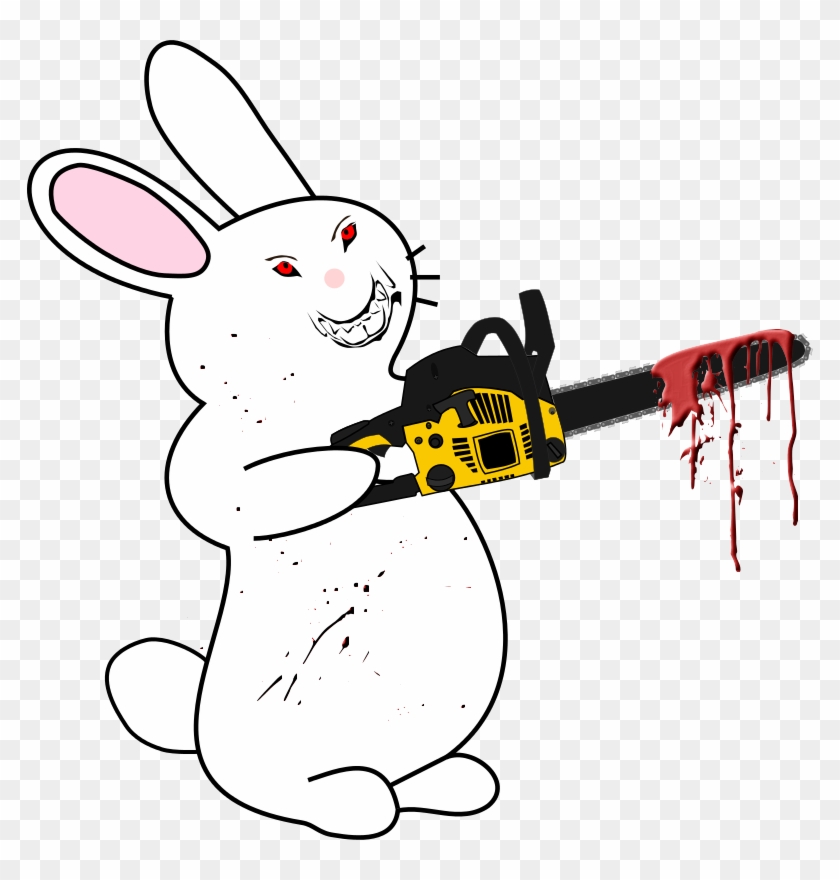Chainsaw Rabbit Clip Art.