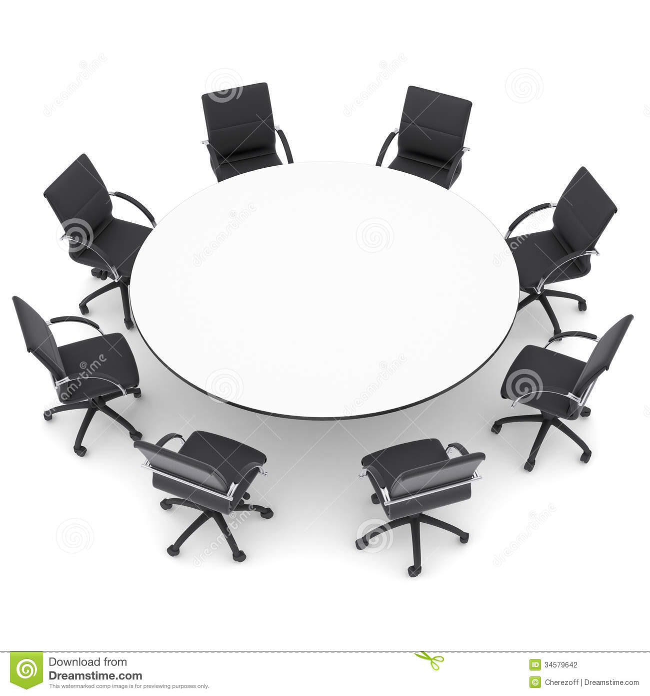 round table and chair clip art