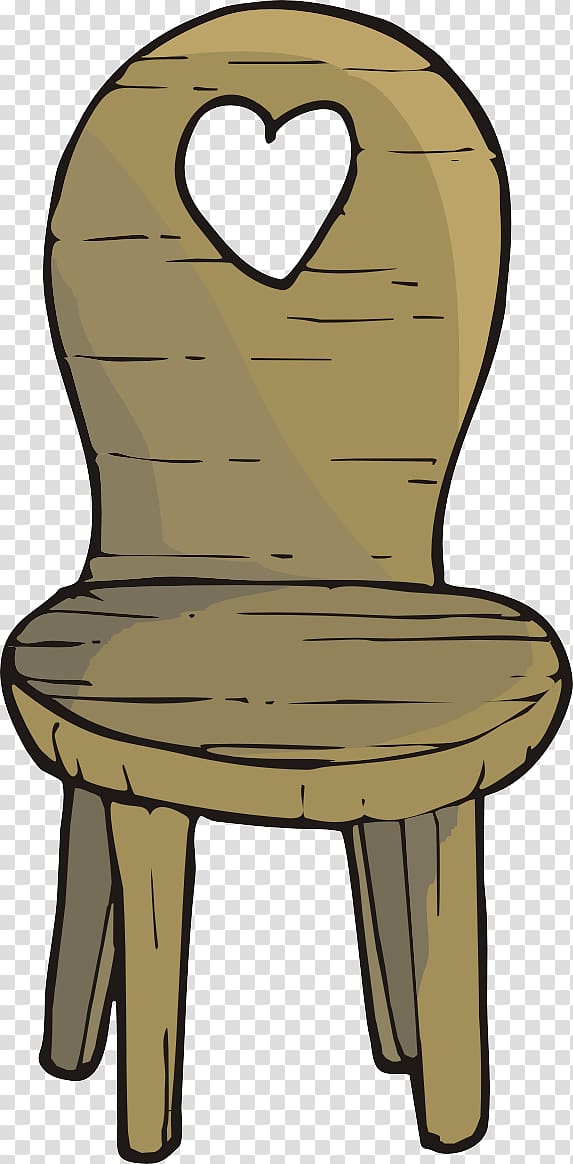 Chair Table Cartoon, Cartoon heart.