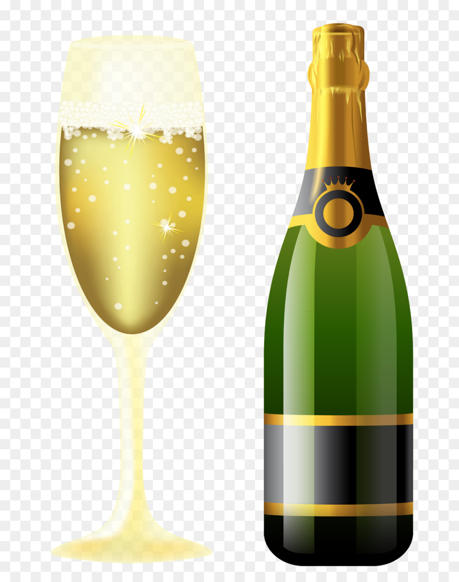 New Year Champagne Glasses clipart.