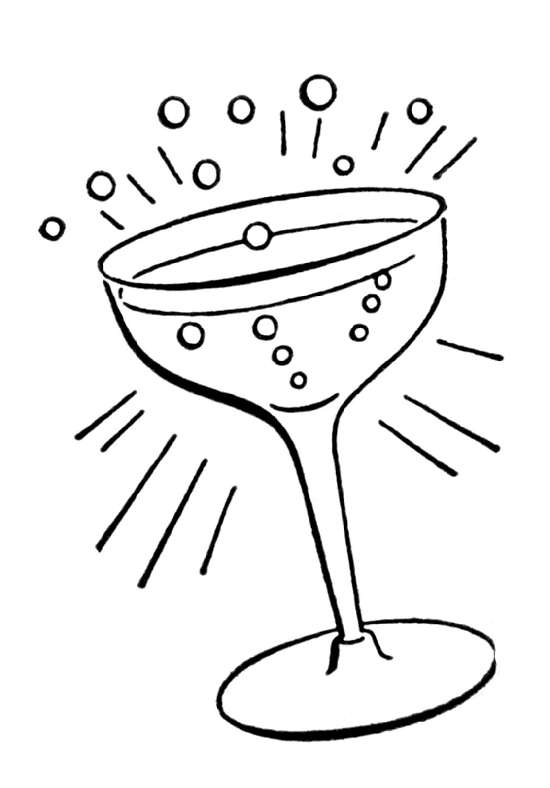 Champagne Cocktails Clipart.