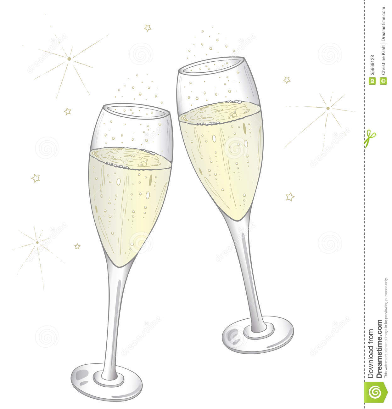 2153 Champagne free clipart.