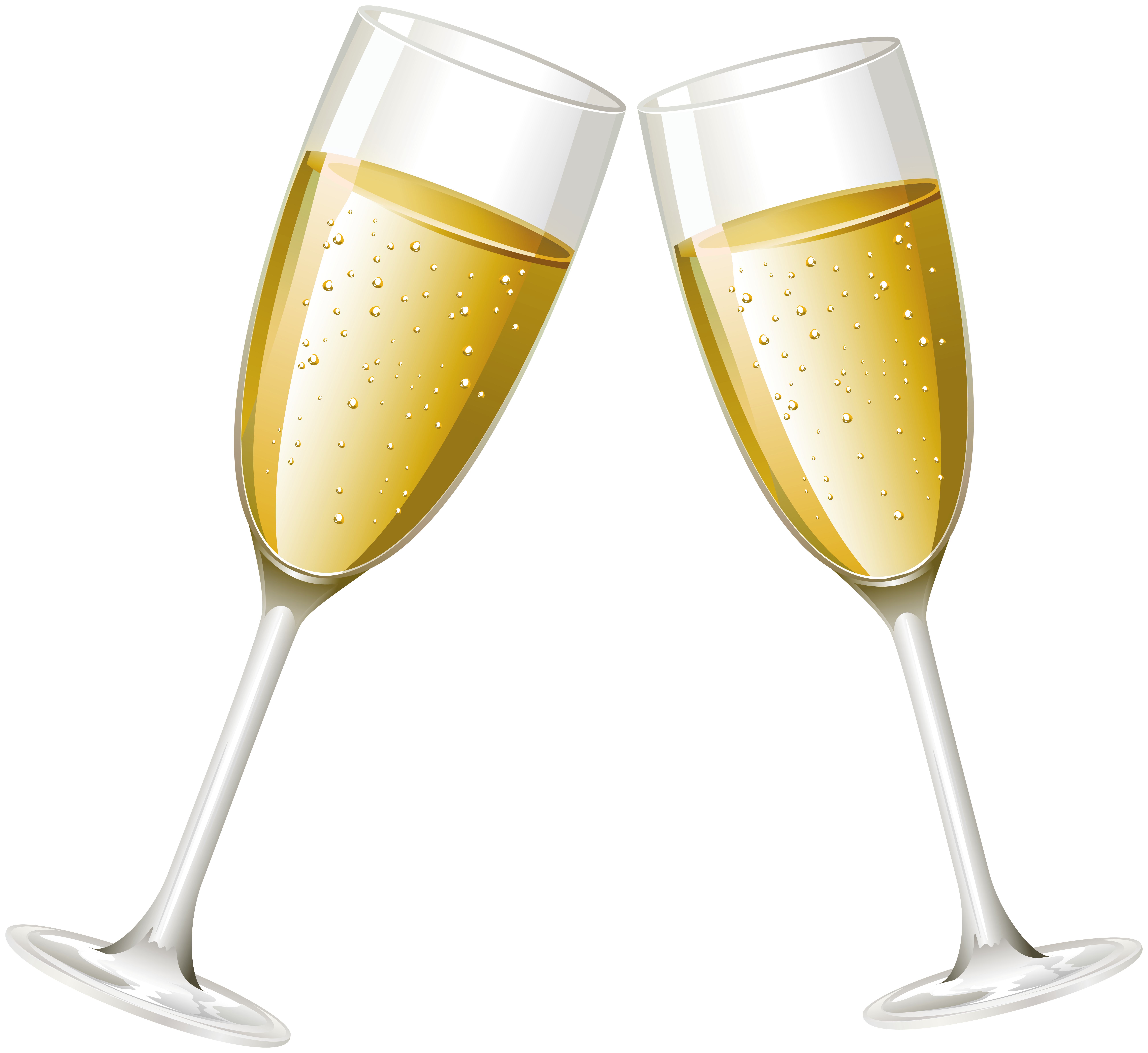 Champagne Glasses PNG Clip Art Image.
