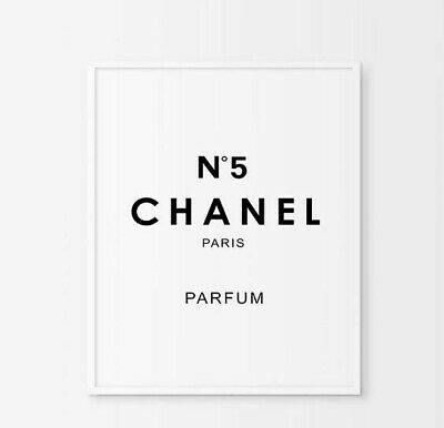 CHANEL NO 5 print, Coco Chanel print, Chanel home decor.